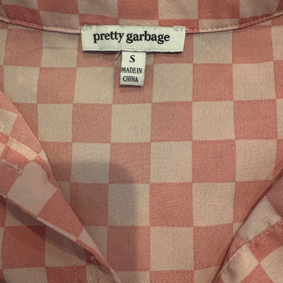 Pretty Garbage pink checkered blouse - Picture 4 of 4